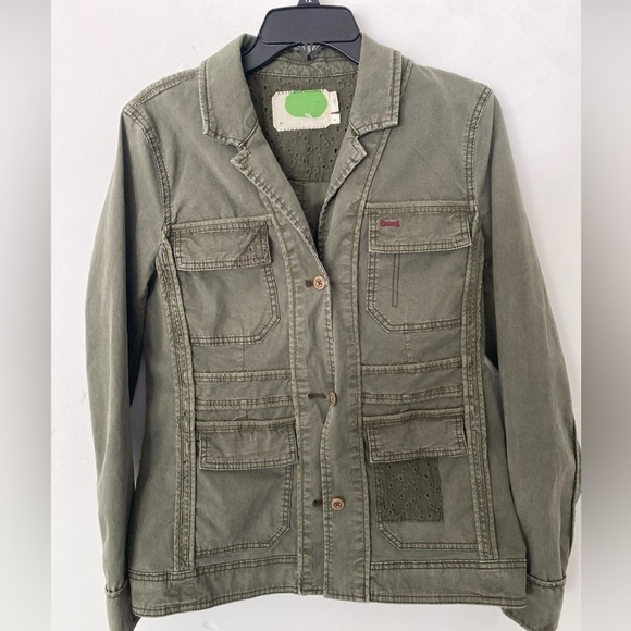Anthropologie Olive Green Military Button Boho Jacket Women’s Size S Y-20 - Picture 5 of 12